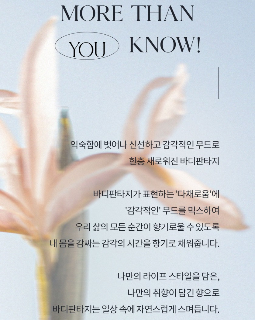 상품코드 : BP005 바디판타지 퍼퓸 바디워시 퓨어솝향 500ml