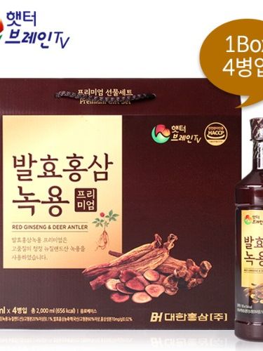 [대한홍삼] 발효홍삼 녹용 프리미엄 (500ml x 4병입)