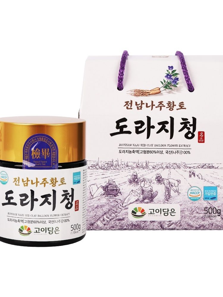 [고이담은] 전남나주황토 도라지청 500g
