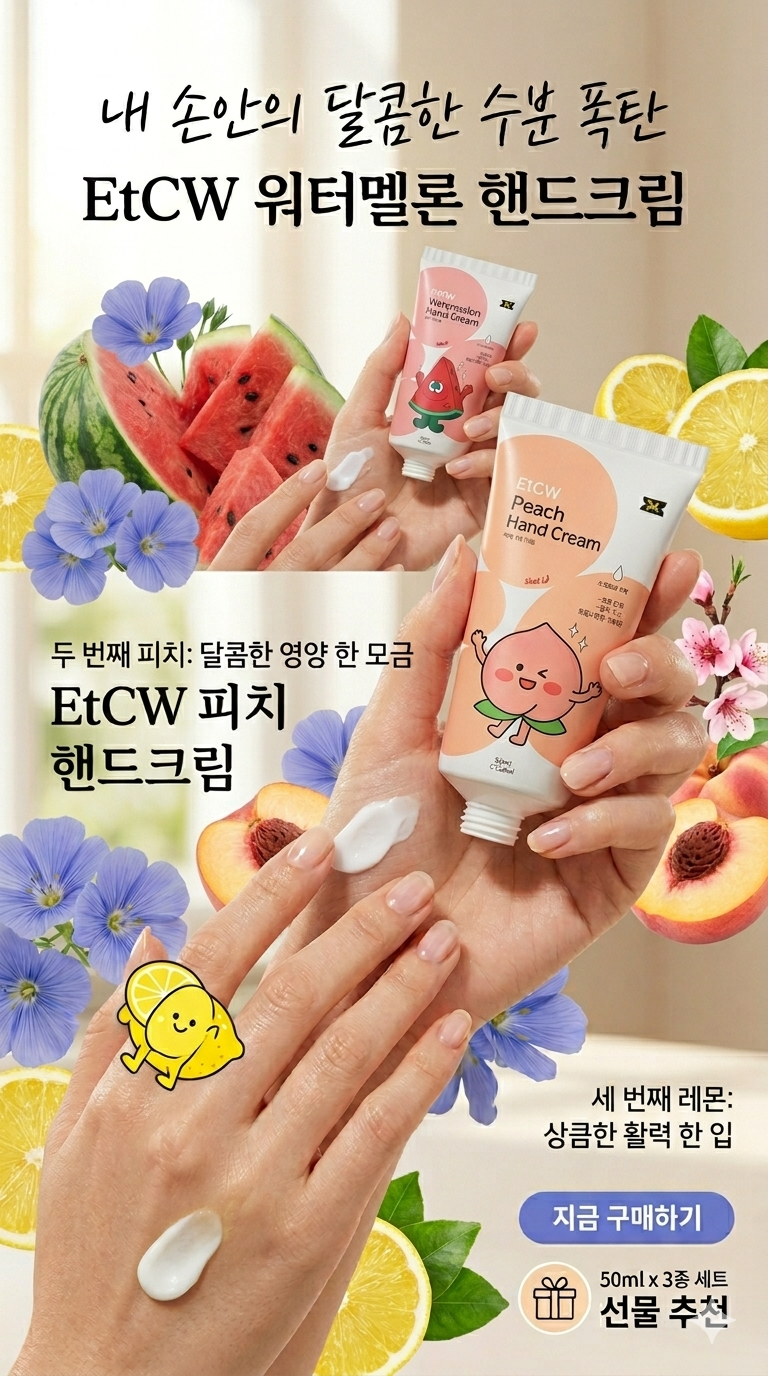 HS015 ELOW 핸드크림 3종세트 (과일향)