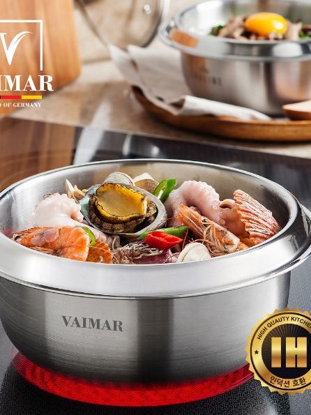 [바이마르] 히든쉐프 IH스텐 통삼중 가마솥 (26cm) (5~6인용)