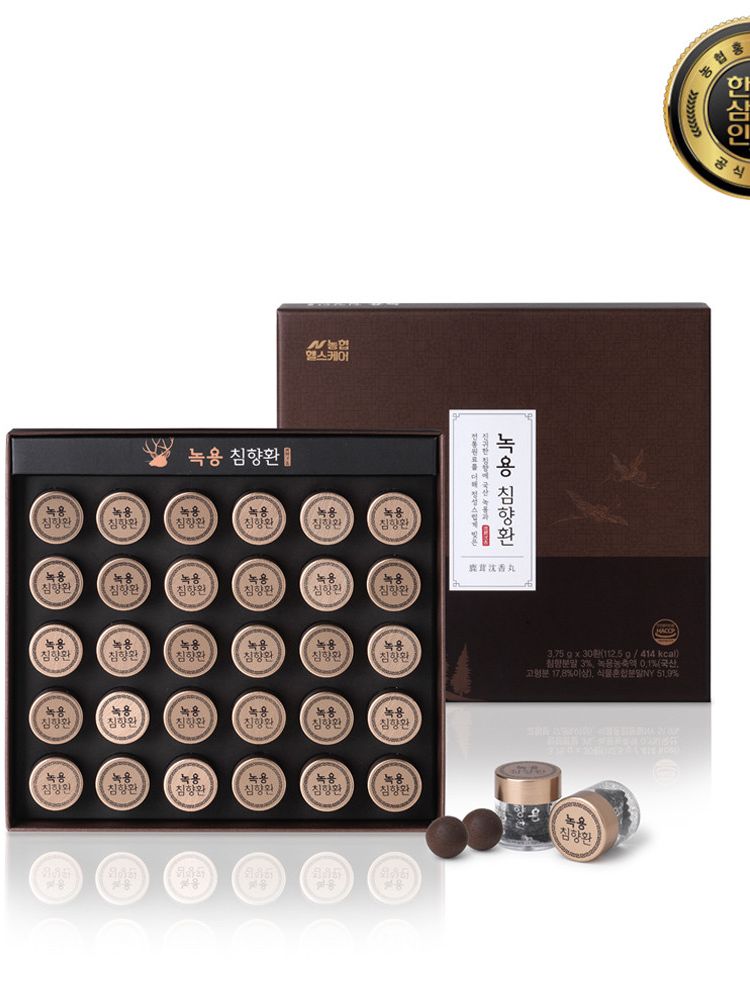 [농협홍삼 한삼인] 녹용침향환 3.75g × 30환+쇼핑백