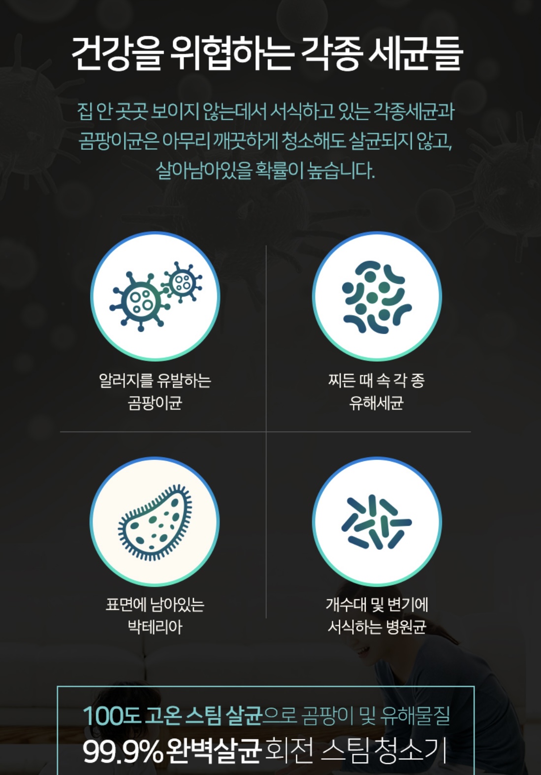 상품코드 : BE011 [벤하임] 회전 스팀 물걸레 청소기 S20 (BSSC-900)