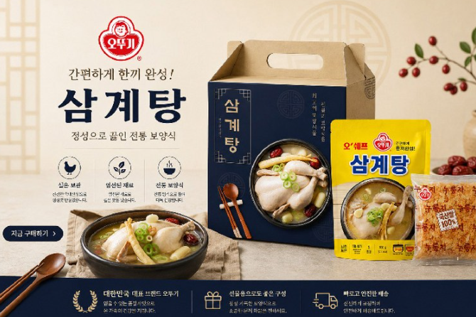 상품코드 : HAS051 오뚜기 오쉐프 누룽지 삼계탕 보양식 복날 선물세트