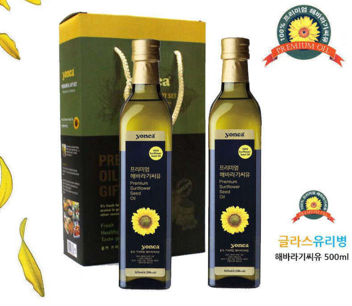 상품코드 : HAS066 용카 프리미엄 해바라기씨유(글라스) 선물세트