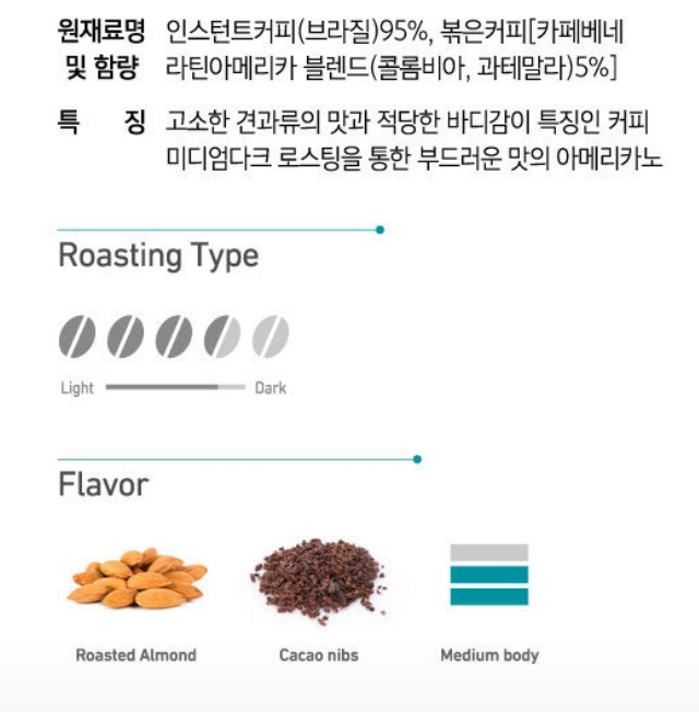 [카페베네] 마노 마일드 아메리카노 30T