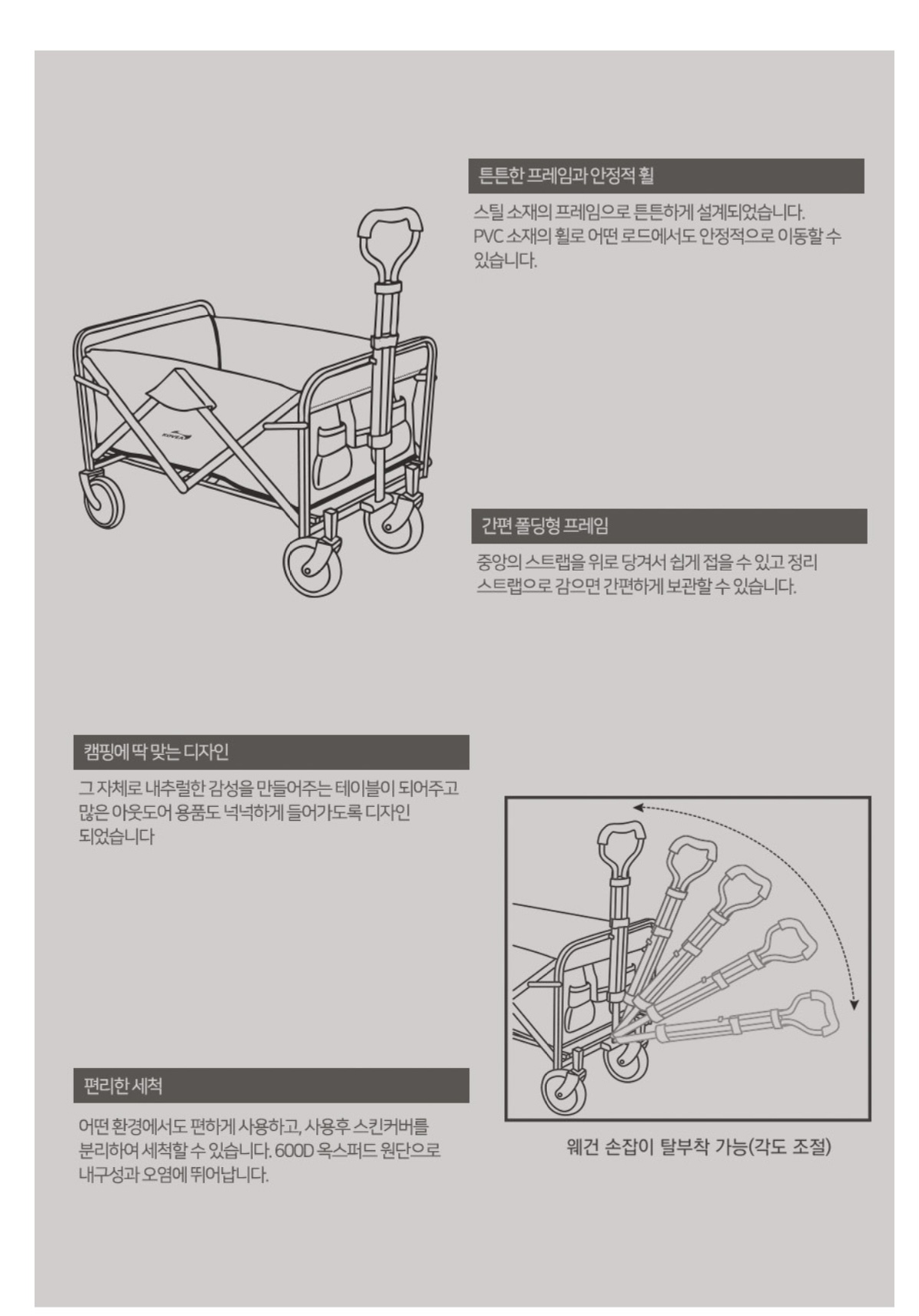 상품코드 : BE016 [코베아] 멀티 캠핑 웨건 (KECQ9DT-05)