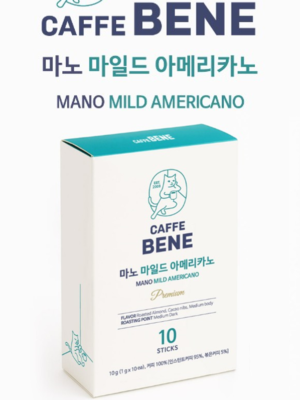 [카페베네] 마노 마일드 아메리카노 10T