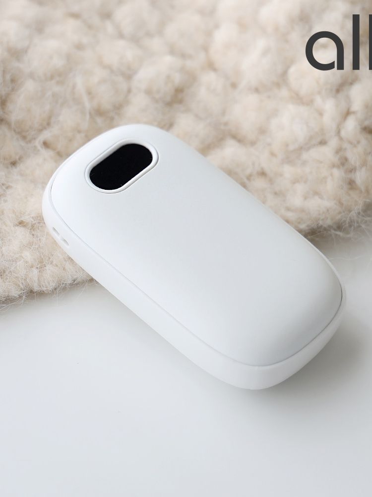 [알로코리아] 양면형 손난로 보조배터리 스노우 스톤 손난로 WM400 [4000mAh] 화이트