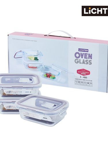 [리히텐] 퍼플락 오븐밀폐 3조 (400ml*3EA)