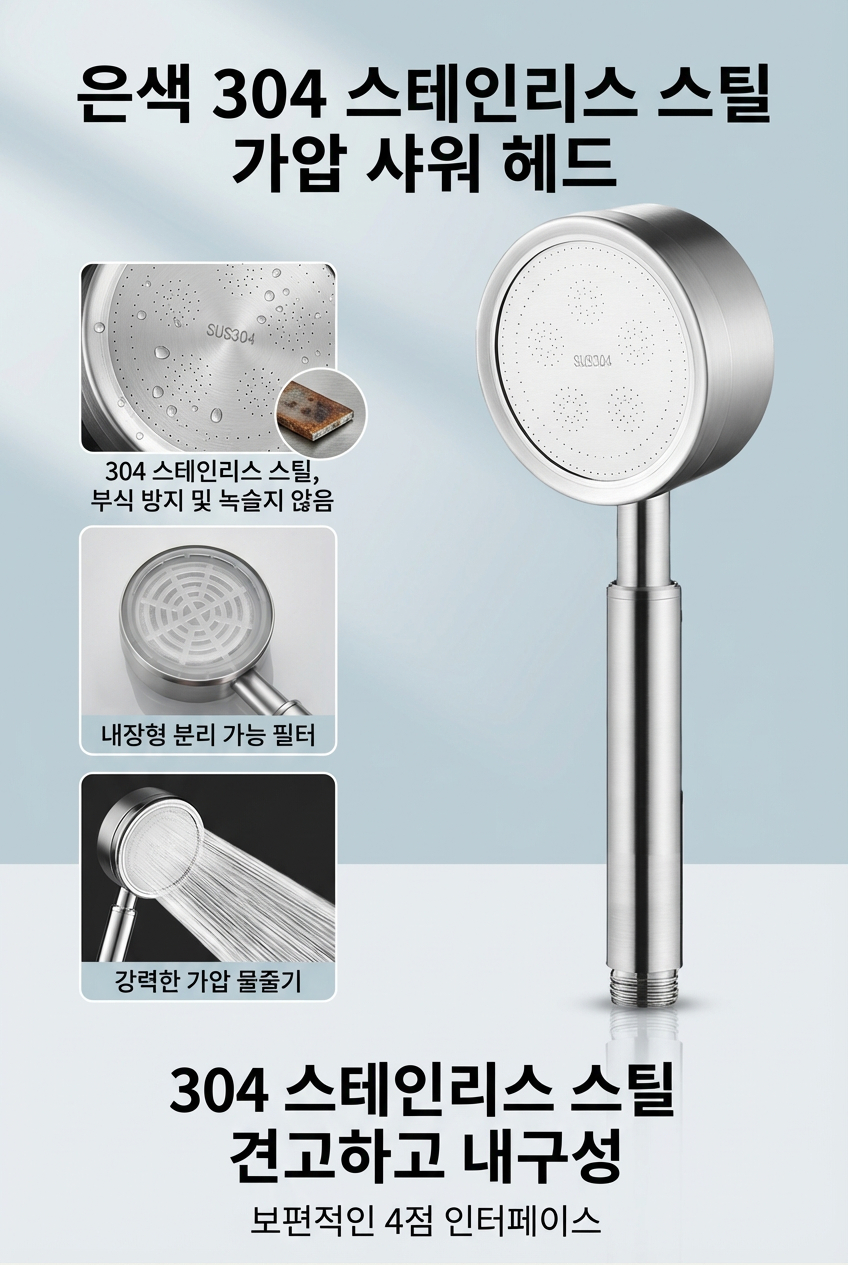 상품코드 : DUM002 스텐304 부스터 샤워기