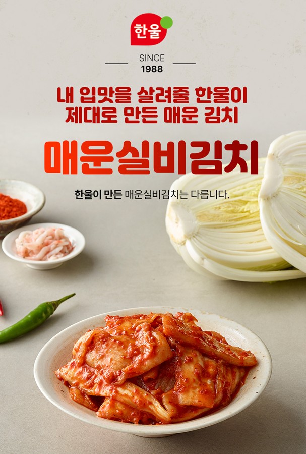 상품코드 : HAN002 왕애밥상 매운실비김치 500g