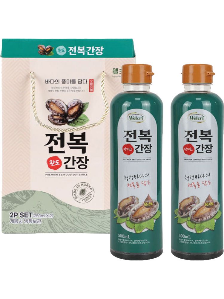 [웰크리] 완도 전복간장 500ml 2P세트