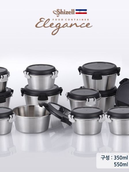 [쉬젤] 엘레강스 푸드컨테이너 종합12종세트(원형350ml-6EA / 550ml-6EA)