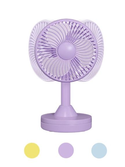 [엑스트라] 블루스톰 F18 무선 미니데스크 자동회전 파스텔 선풍기