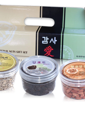 [가온애] 감사애 견과세트 기획1호(아몬드140g+해바라기씨140g+땅콩140g)