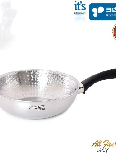 [키친아트] 일품 통오중 인덕션IH 엠보 스텐궁중팬 26cm