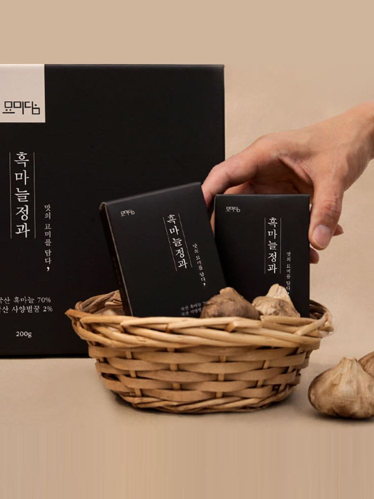 묘미담 국내산 흑마늘 정과 절편 선물세트 (쇼핑백포함)