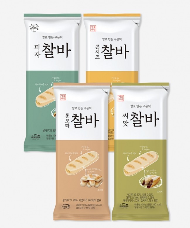 상품코드 : RDF002 서울마님 찰바 4종 120g (피자, 통모짜, 콘치즈, 씨앗호떡)