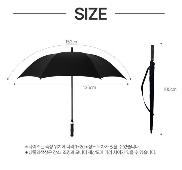 자외선차단기능 프리미엄 153cm 초대형 우산