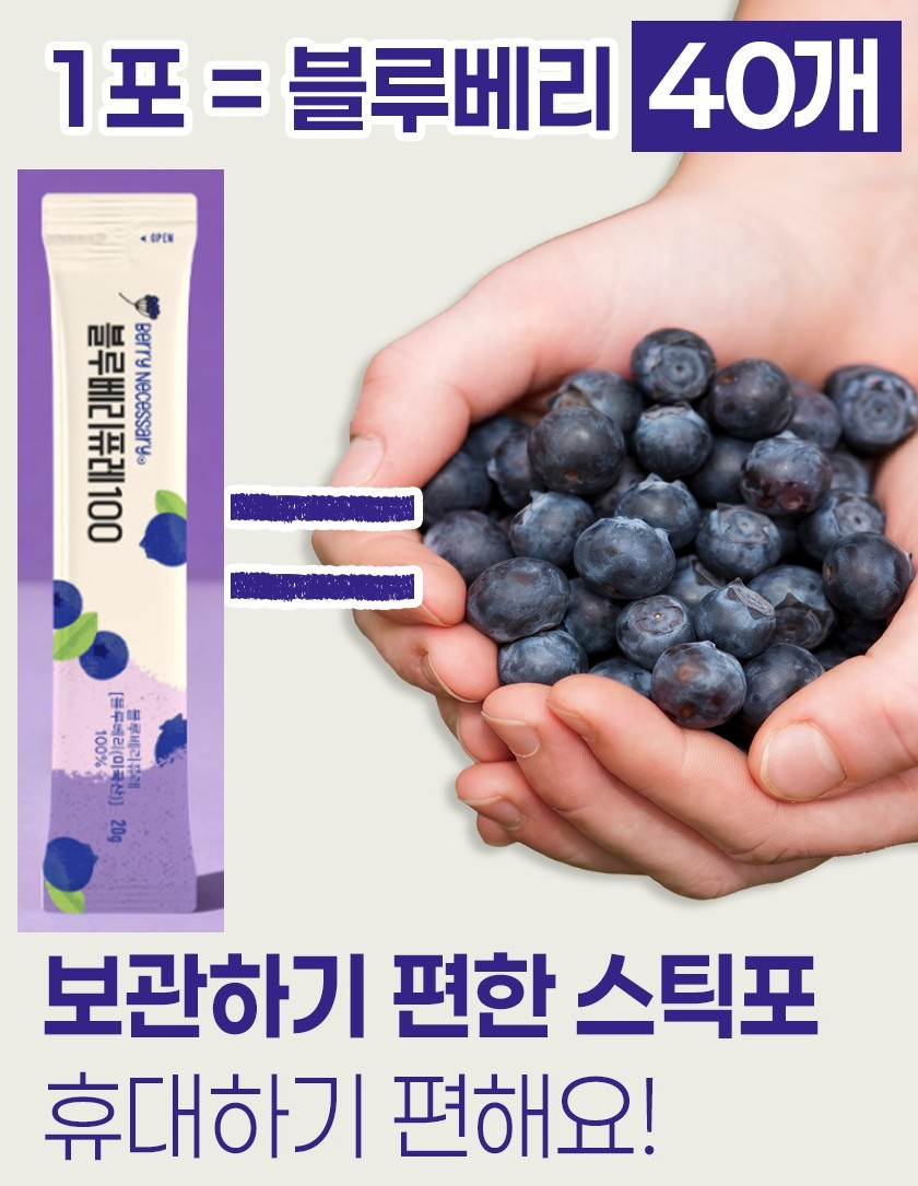 네세서리 블루베리퓨레 100 (20g*14포)