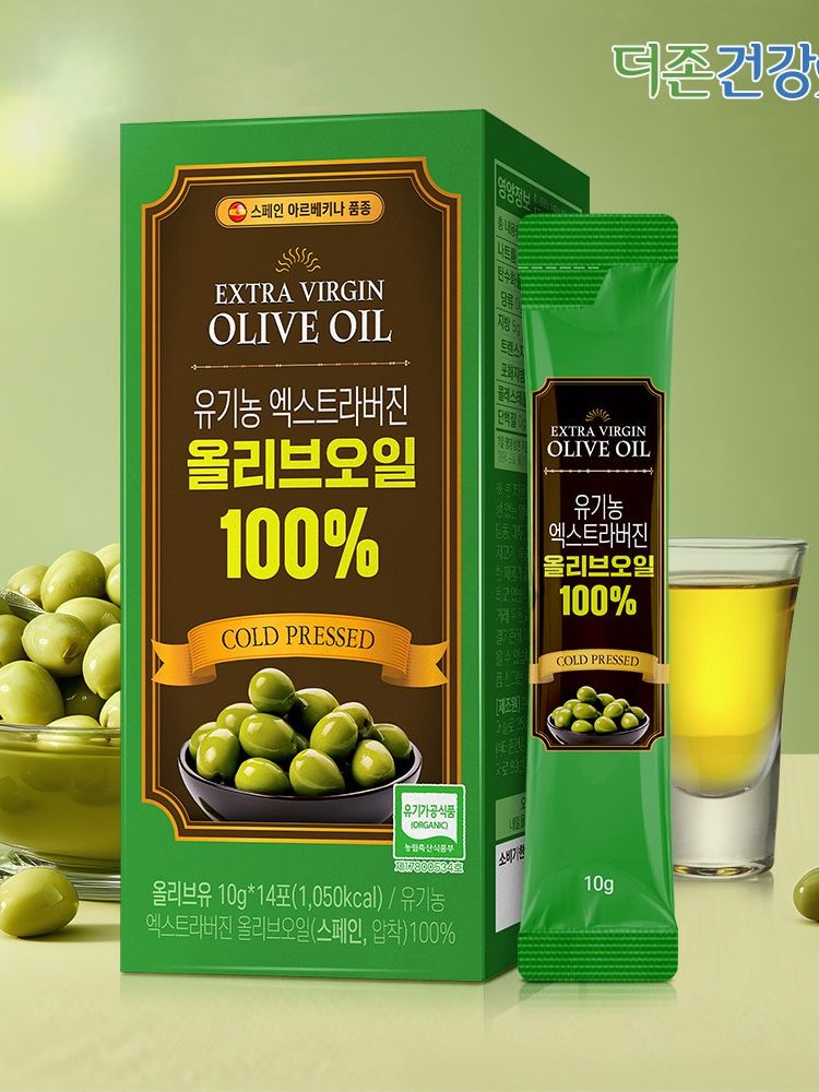 더존건강 유기농 엑스트라버진 올리브오일 100% (10g*14포)