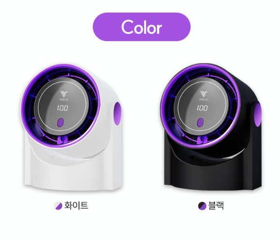 비레토 탁상및벽걸이용 무선 미니 서큘레이터 2종