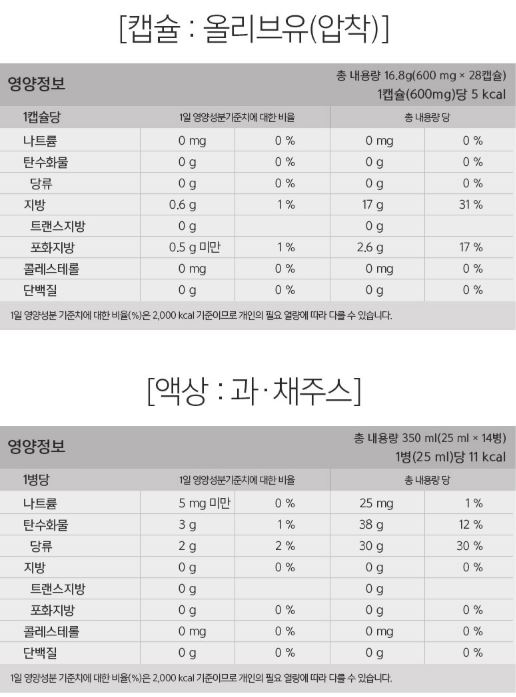 네이처드림 네오라인 올르비레몬샷 600mg 2캡슐 X 14병