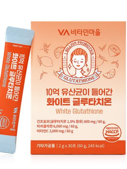 [비타민마을] 10억 유산균이 들어간 화이트 글루타치온 30포 x 1박스 (단박스)