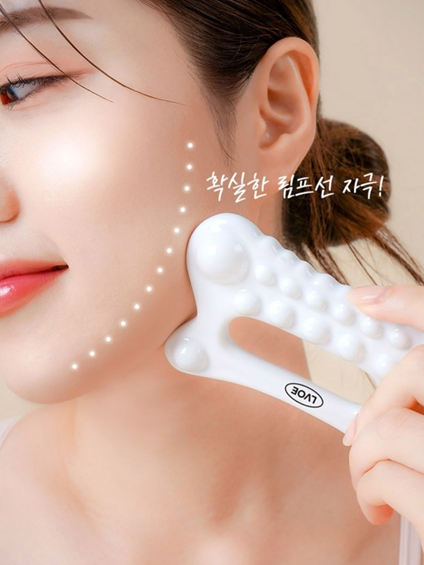 혈자리&림프절순환 마사지 세라믹괄사
