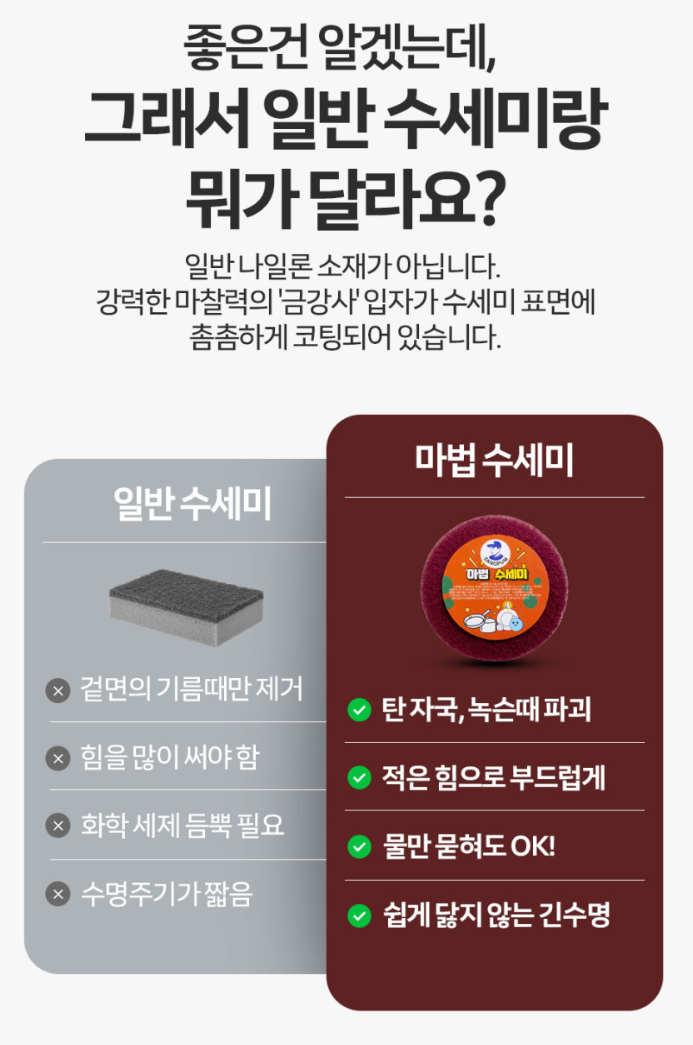 (정품) 탄자국 싹지워 마법수세미 10개세트