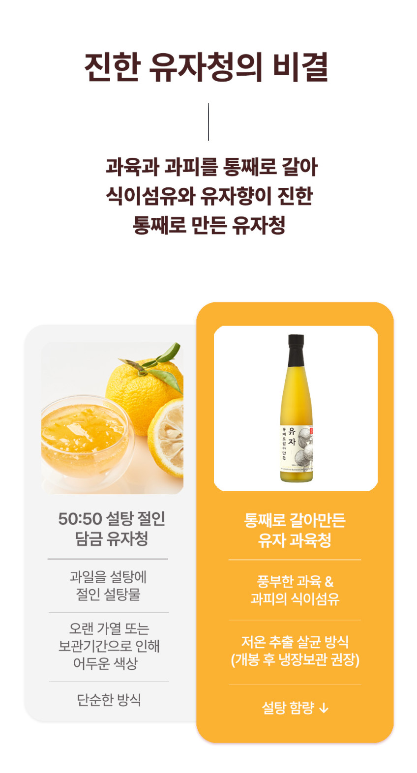 상품코드 : TK005 [청숨] 통째로 갈아만든 유자500ml 선물세트 1호