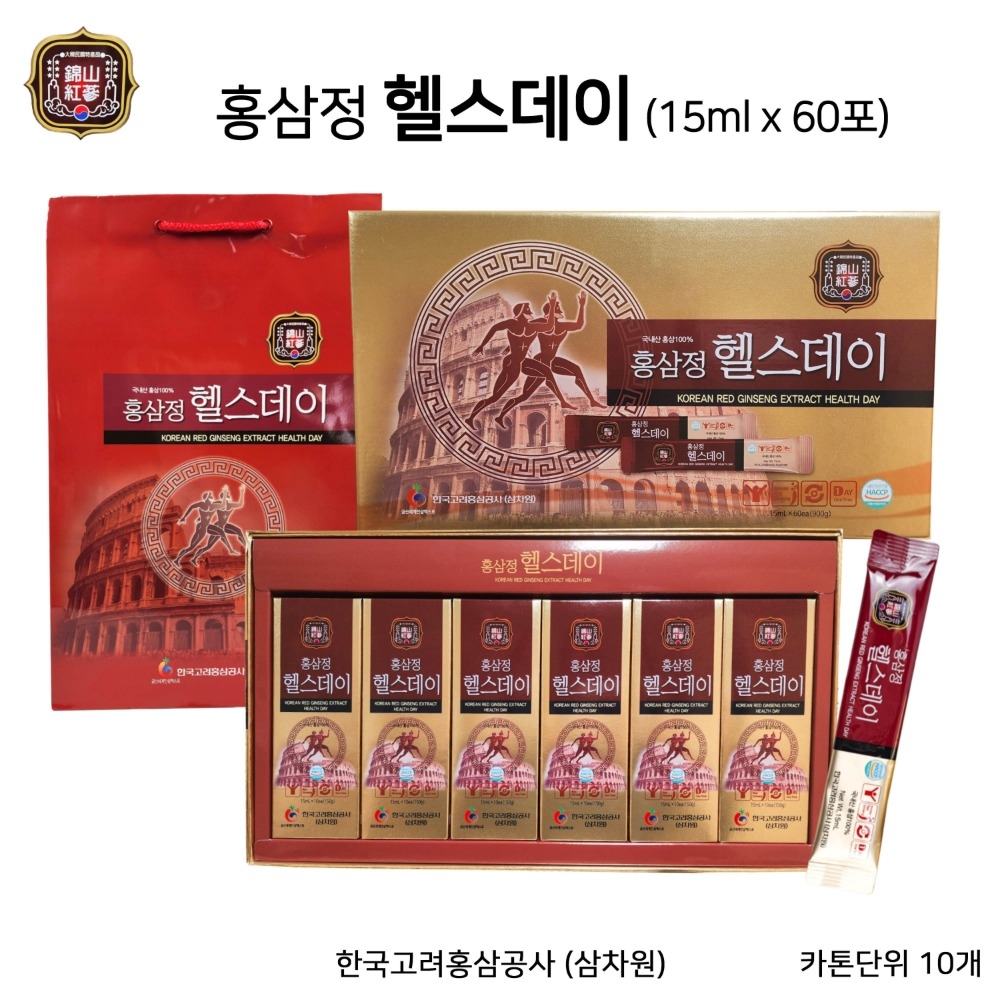 상품코드 : GLB066 홍삼정 헬스데이 15ml x 60포 선물세트