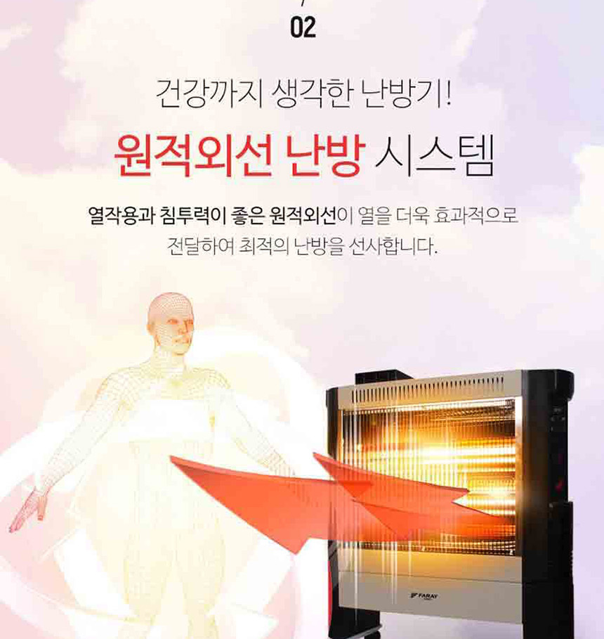 상품코드 : H3702 화레이 원적외선 전기 히터 (카본) (FNEH - 3900R)