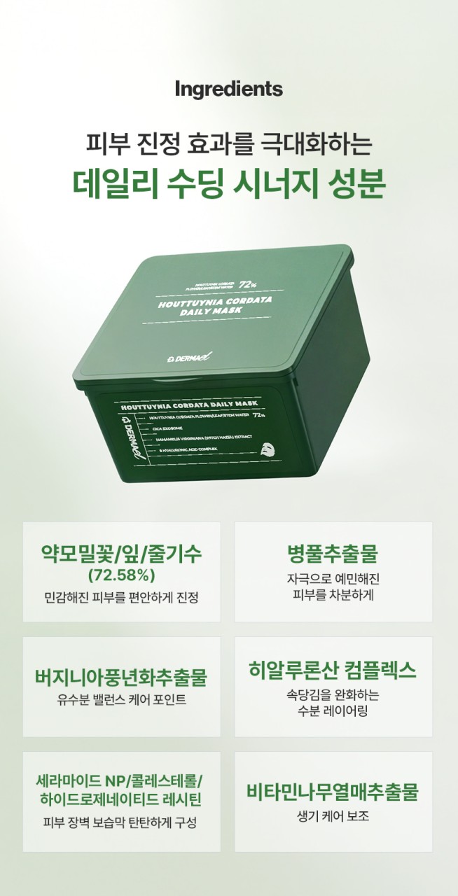 상품코드 : BNF006 더마엘 어성초 데일리 마스크 28ea