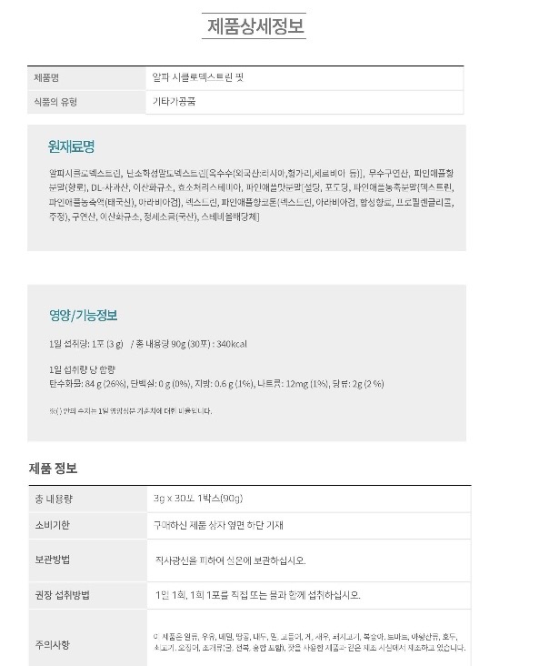 삼성제약 알파시클로덱스트린핏