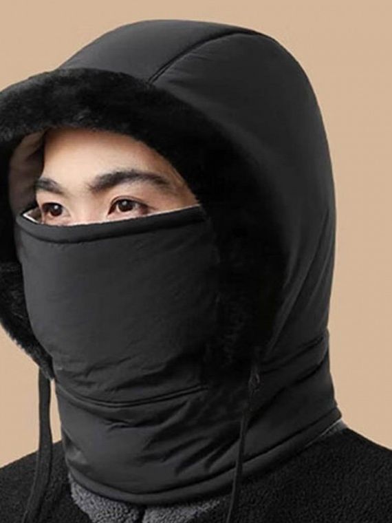 완전무장 남녀공용 올인원 패딩 후드넥워머 모 자 넥워머 스카프 목도리 바람막이 방한 워머