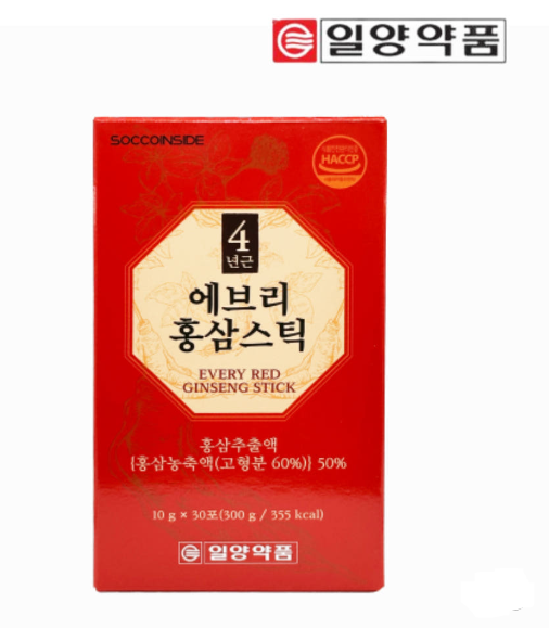 일양약품 4년근 홍삼활력 에브리 홍삼스틱 30포