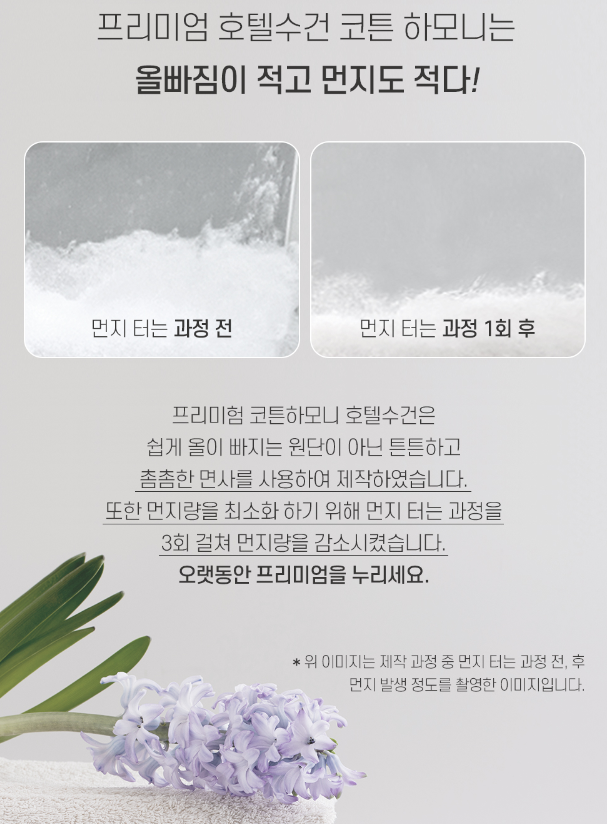 코튼하모니 200g 40수 프리미엄 패턴 호텔수건 5매세트