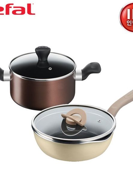 [테팔] IH 초콜릿 냄비 양수 20cm+G6 원픽 냄비팬 22cm(베이지)