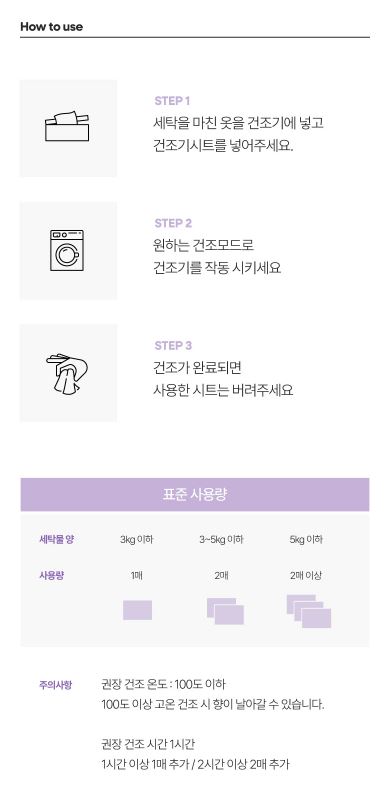 무로 고농축 섬유 건조기시트 플로럴코튼향 40매입