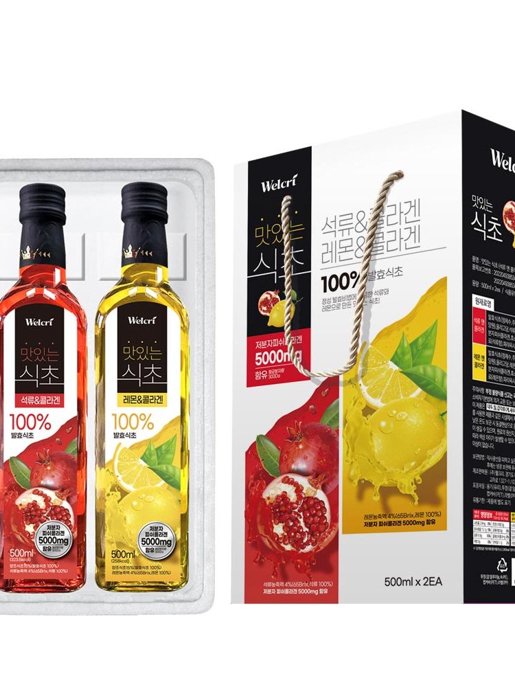 [웰크리] 맛있는 식초 석류레몬 2p세트 (석류500ml, 레몬500ml)
