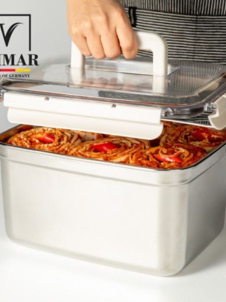[바이마르] 스텐 밀폐 핸들형 김치통 7L (1개)