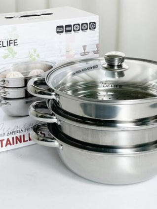 디라이프 3단 찜 전골냄비 28cm
