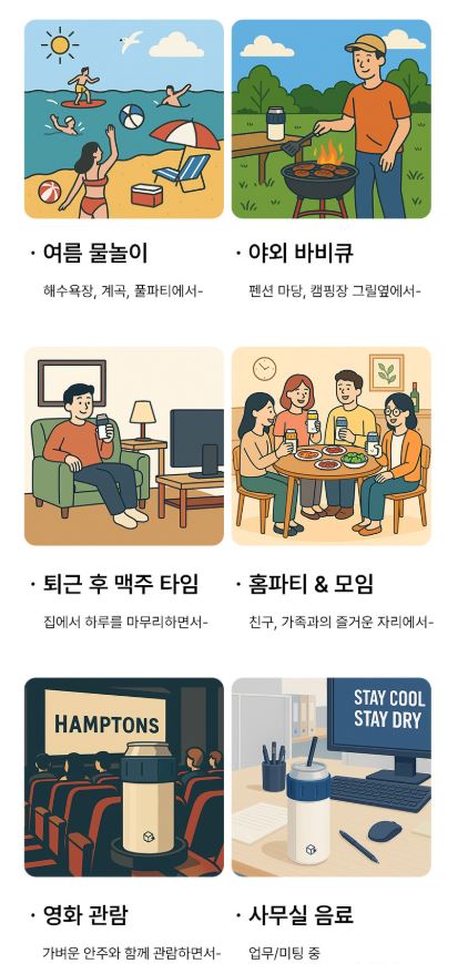 햄튼 롤리팝 캔쿨러 350ml