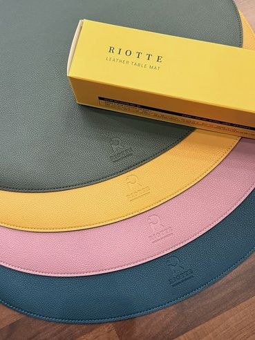 [리오떼] 레더 테이블 매트 4P (믹스세트) (ROT-RTB)