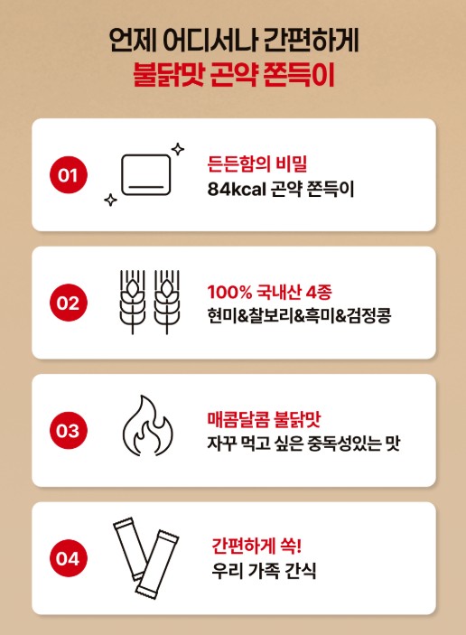 상품코드 : SSH001 저칼로리 간식 불닭맛 곤약쫀득이 25g x 20p