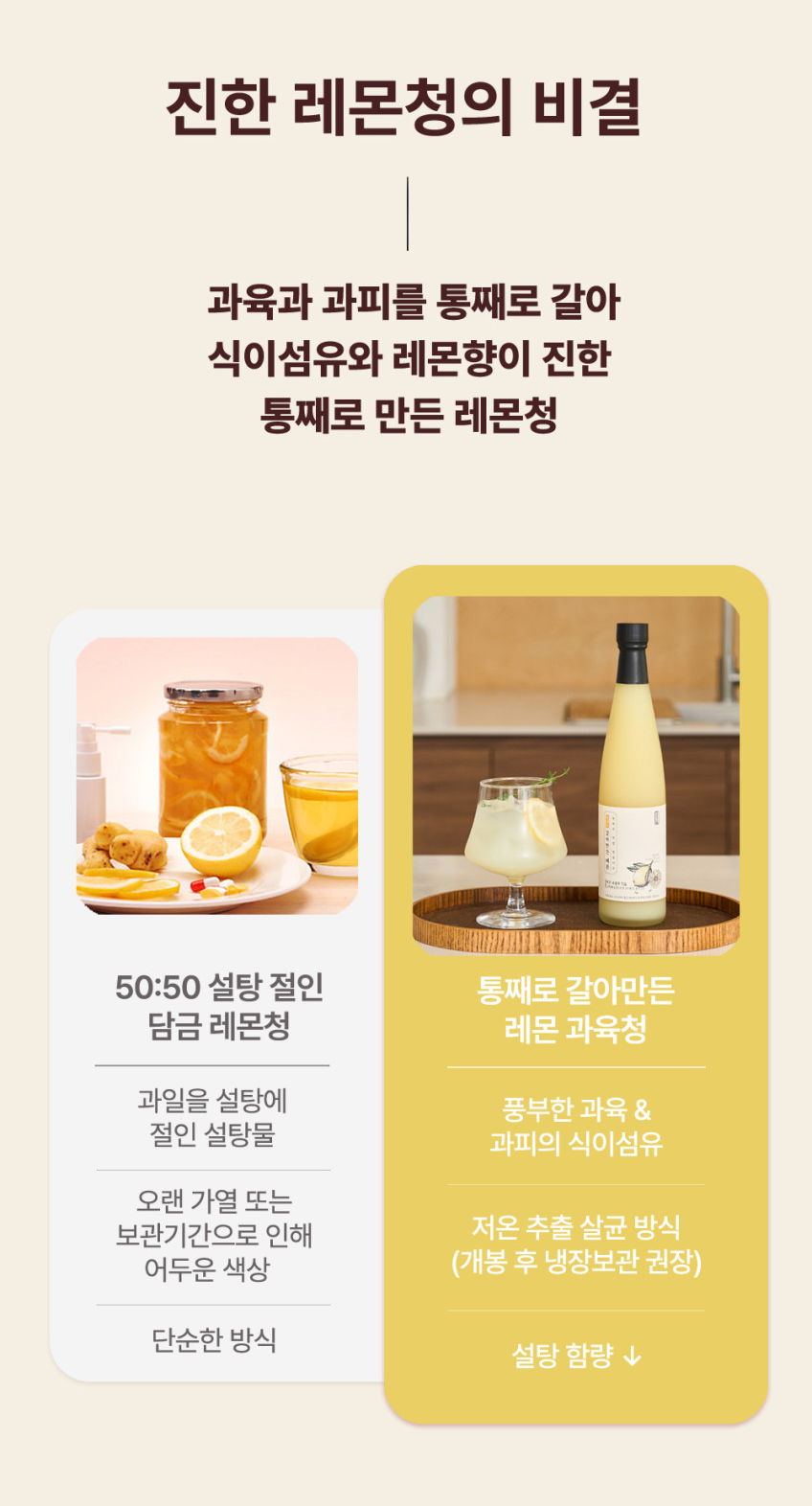 상품코드 : TK005 [청숨] 통째로 갈아만든 레몬 500ml 선물세트 1호