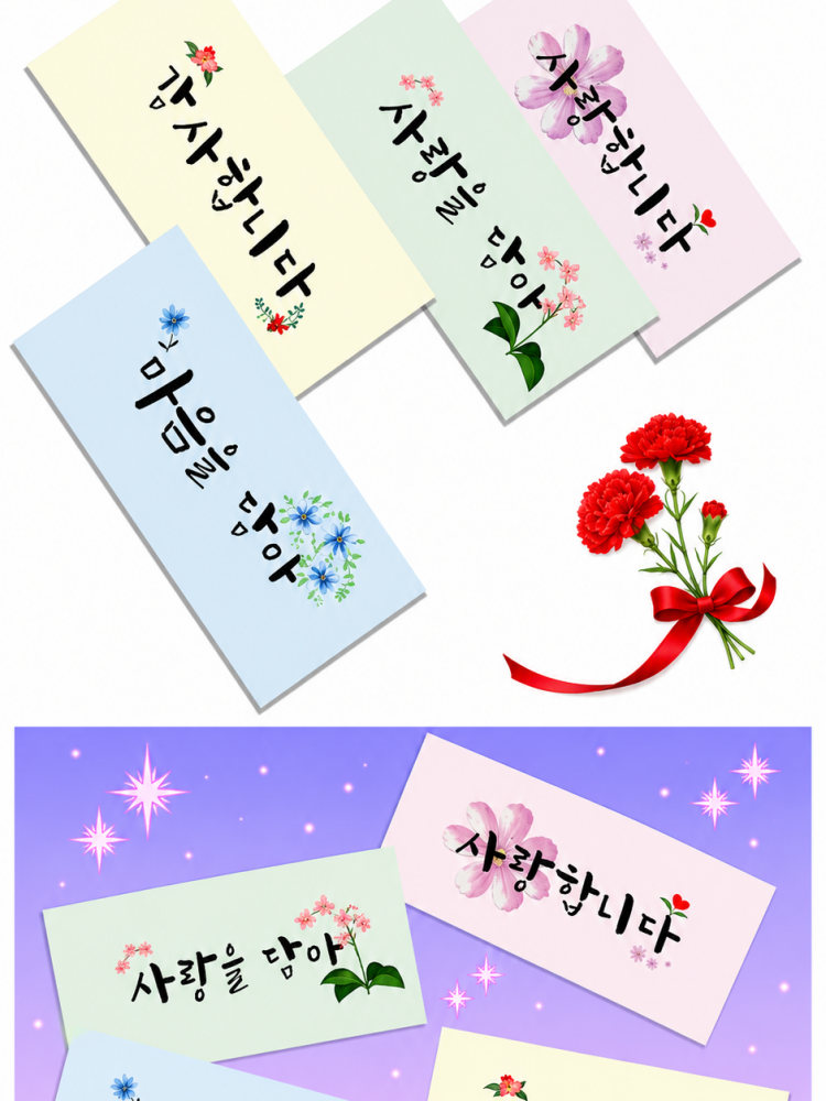 블루밍 마음을 담은 용돈봉투 12매 세트