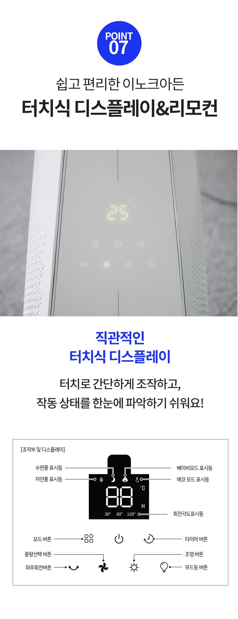 이노크 날개없는 BLDC 선풍기 IA-FNH3000 G20832